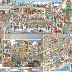 1 paquet d'autocollants lettres de printemps à motif quadrillé, série scènes de rue, scène miniature 3D, collage DIY - Product Image 1
