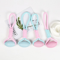 Jouets de dentition pour chiots – Ensemble de jouets à mâcher interactifs automatiques en caoutchouc thermoplastique souple en forme d'os pour chiens de petite et moyenne taille – Soulagement des gencives