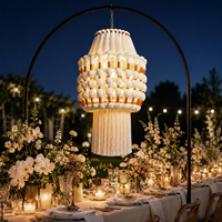 Décoration suspendue rustique, très demandée, pour occasions spéciales, intégration florale, décoration de plafond pour scène de mariage