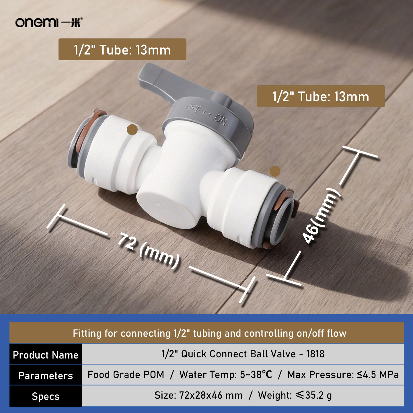 1/2" - 1/2" OD (1818)