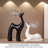 Ornement de salon en céramique en forme de cerf, design moderne haut de gamme fait main, idéal pour les armoires à vin, les meubles TV, artistique