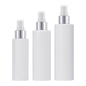 Cosmetic Packaging White Fine Mist <b>Spray</b> Plastic PET Bottles 120ml/100ml/250ml Lotion Shampoo Skin Care Serum <b>Silver</b> Disc Top - Product Image 1