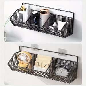 <span class=keywords><strong>Panier</strong></span> de rangement mural pour cuisine en fil métallique durable pour épices, ail, oignons, légumes – Outil idéal pour le nettoyage de la vaisselle - Product Image 4
