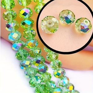 <span class=keywords><strong>Perles</strong></span> en verre transparentes AB facettées en forme de rondelle, <span class=keywords><strong>perles</strong></span> intercalaires plates de 3, 4, 6, 8 mm pour bracelets et colliers DIY, vente en gros - Product Image 5