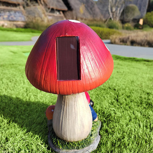 Figurines de jardin nain de Offre Spéciale décorations extérieures Statue de jardin en résine avec lumières LED solaires pour pelouse de cour de patio