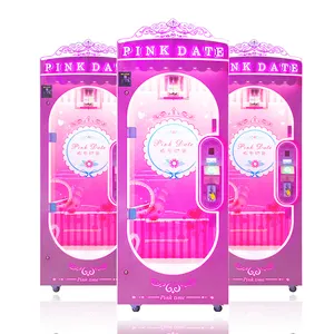 Máquina de jogo de arcade operada por moedas rosa data cortar a corda presente para venda