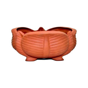 Pot de fleurs en terre cuite artisanal, écologique, pour jardinage extérieur, avec un design Art Déco moderne, pour les célébrations de Diwali - Product Image 2