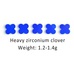 Dubai Wholesale QinFa Crafts QF-1116 Zircone Resistente con <span class=keywords><strong>Agata</strong></span> Blu Naturale a Forma di Fiore di Trifoglio 13x13x2.1mm 1.2g Personalizzabile - Product Image 2