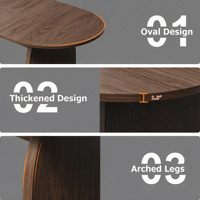 Table à manger ronde moderne extensible et pliable de 55 à 70,8 pouces pour 4 à 8 personnes avec plateau rabattable intégré