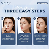 Nouvelles bandes nasales hypoallergéniques noires sans latex certifiées CE pour soulager le ronflement et favoriser le sommeil nocturne