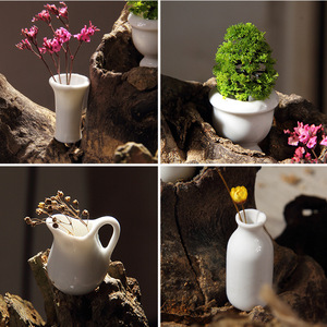 Miniatura <span class=keywords><strong>de</strong></span> jarrón <span class=keywords><strong>de</strong></span> porcelana blanca para <span class=keywords><strong>casa</strong></span> <span class=keywords><strong>de</strong></span> <span class=keywords><strong>muñecas</strong></span>, adorno cerámico exquisito, imán para refrigerador para juegos <span class=keywords><strong>de</strong></span> simulación infantiles. - Product Image 4