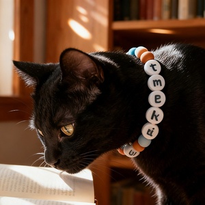 <span class=keywords><strong>Collar</strong></span> para Mascotas Hecho a Mano de Silicona de Dos Tonos, Seguro para Bebés, con Nombre Personalizado, Regalo Personalizado para Perros y Gatos Pequeños/Grandes - Product Image 5