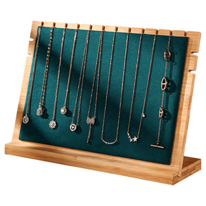 2025 Trend New Fashion Simple Bamboo MDF Necklace Display Stand for <strong>Jewelry</strong> Packaging Earring Display and Gifts ODM <strong>Supply</strong> - Product Image 5