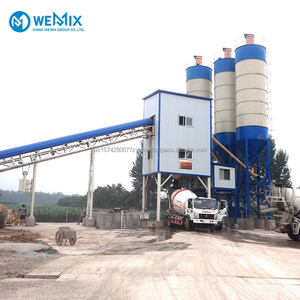 Planta dosificadora de hormigón HZS60 Planta dosificadora de hormigón estacionaria Transportador de cinta Alimentación de cinta Mezcladora de hormigón alimentada por cinta - Product Image 1