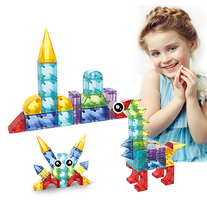 Sản Phẩm Tiểu Thuyết 2024 Mịn Màu Trong Suốt Nam Châm Đồ Chơi Nhựa Xây Dựng Câu Đố Magnetictiles Xây Dựng Khối Thiết Lập Cho Trẻ Em - Product Image 1