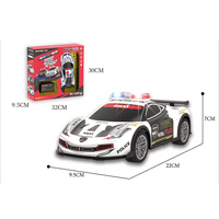 Coche de Policía RC de Aleación al por Mayor, Coche de Control Remoto de Metal de 4 Canales con Luces LED y Batería Recargable para Regalo de Niños