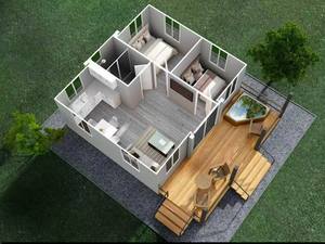 Habitations Modulaires, Maisons Préfabriquées de 20, 30 et 40 pieds, Maisons Conteneurs Triangulaires Australiennes avec Toit, Bureaux à Domicile - Product Image 5
