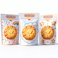 Sachets personnalisables imprimés en petite série avec fermeture éclair, résistants à l'humidité, de qualité alimentaire, pour biscuits, lait, gelée, chocolat et barres énergétiques