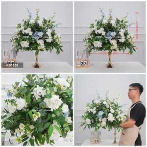 Custom Wedding Flower Ball 3D Luxury Silk Rose Centerpiece Floral ball Arrangement for <b>Table</b> Decor - Product Image 3
