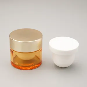 Groothandel Kopen High-End Eco-Vriendelijke Glazen Fles Container Pcr Pp Innerlijke 50G 50Ml Navulbare Cosmetische Pot Voor Huidverzorgingsverpakking