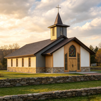 Panneau de façade personnalisé à montage rapide certifié CE, structure en acier préfabriquée pour église