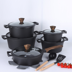 Donnor miao li 15 cái chảo chống dính gia dụng nhà bếp Bộ đồ nấu nướng thông dụng - Product Image 3