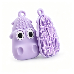 New Bath and Rub <b>Brush</b> Massage and Rub Gentle and Non-skin-Friendly Adult and Children Bath Comb Silicone Crocodile Bath <b>Brush</b> - Product Image 4