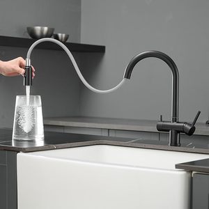 Rubinetto da Cucina a 3 Vie Rimovibile con Osmosi, Miscelatore Cromato Estensibile per <span class=keywords><strong>Acqua</strong></span> Fredda e Calda - Product Image 4