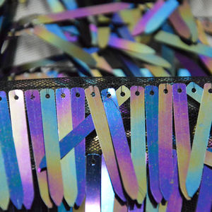 Tissu brodé irisé <span class=keywords><strong>à</strong></span> couleur changeante, 50 m, tissu en maille extensible avec paillettes pour robe, 40mm, vente en gros - Product Image 4