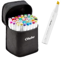 Huuhuhu — brosse à Double bout et burins, 48 couleurs, marqueurs de dessin, à base d'alcool, stylos marqueurs pour enfants
