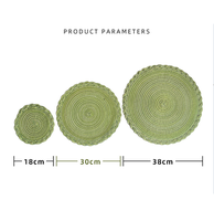 Français Pastorale Ronde Tresse Dentelle Coton Fil Tissu Napperon Doux Chauffé Lavable pour Salle À Manger Cuisine pour Restaurant À La Maison