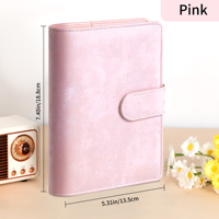 Carnet à feuilles mobiles personnalisé grand format A4/A5/A6, bleu royal, rose pailleté, 100 feuilles, couverture rigide en cuir marron, impression UV, usage promotionnel