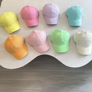 قبعة حماية من الشمس للأطفال للصيف قبعة بيسبول بألوان الماكرون مخصصة للأطفال