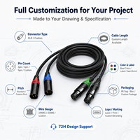 Câble audio professionnel XLR 3 broches mâle-femelle sur mesure pour systèmes sonores de scène et de studio – Fabricant OEM/ODM