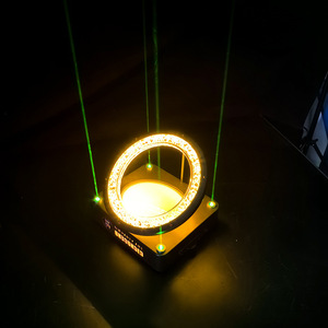 <b>Led</b> Illuminated Wine Display Stand <b>Round</b> Modern Party Art Unbounded Yellow <b>Light</b> Green Laser Base - Product Image 4