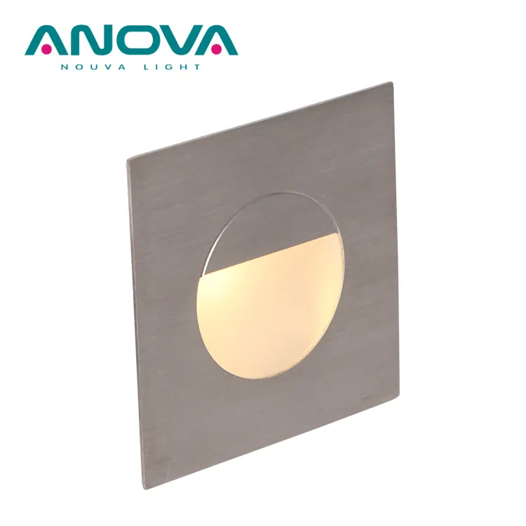 LED wall light indoor square recessed step light spot for staircase wall lighting