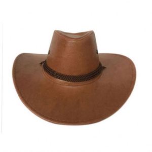 Chapeaux de cowboy américains en similicuir lisse avec bandeaux anti-transpiration, pour fêtes et activités de plein air, unisexe, broderie 3D, livraison en 5 à 8 jours - Product Image 5