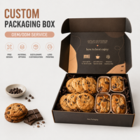 Boîte cadeau personnalisée pour pâtisserie, biscuits, brownies, desserts, emballage alimentaire, boîte d'expédition en carton ondulé