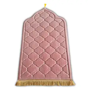 Плотный молитвенный коврик, недорогой складной портативный молитвенный коврик, исламский мусульманский мягкий подарочный набор, детский молитвенный коврик
