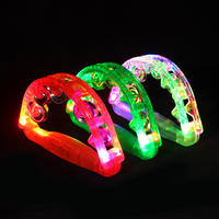 Led Light up Tambourine 7 Colors Flashing Handheld Percussion Instrument Supplies for Party Gifts Nightclub Wholesale