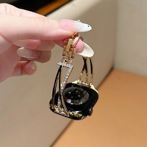 Correas de Reloj Elegantes con Diamantes de Imitación y Aleación <span class=keywords><strong>para</strong></span> <span class=keywords><strong>Apple</strong></span> <span class=keywords><strong>Watch</strong></span> Series 11 10 40 42 46 49mm, Brazalete de Joyería - Product Image 3