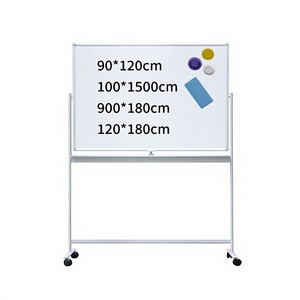 Pizarra Blanca de Doble Cara para Oficina, Enseñanza y Hogar, con Soporte Móvil Tipo H, Marco de Aleación de Aluminio, Personalizable - Product Image 2