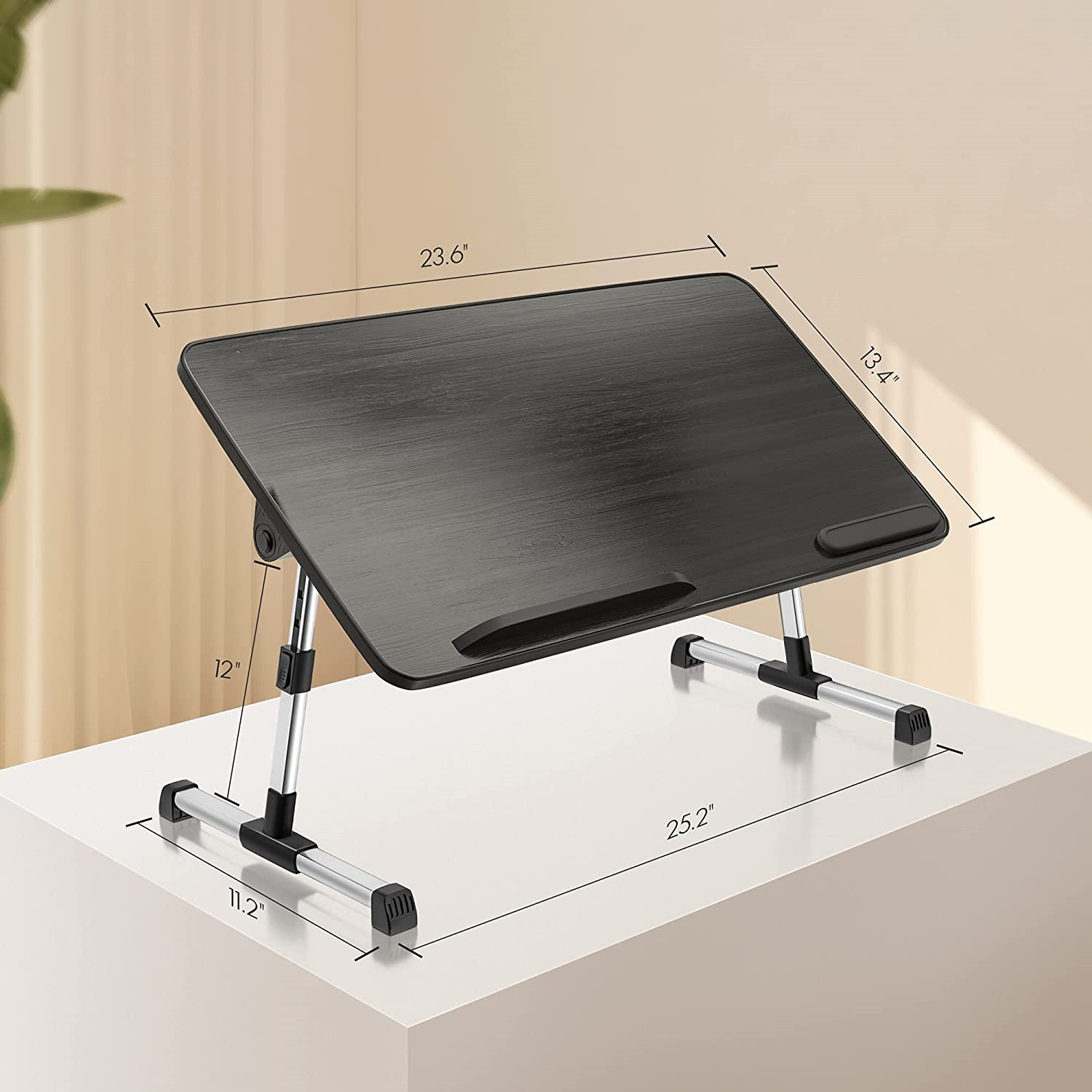 Ergonomic Folding Multi-angle Adjustable Foldable Portable Mdf Wood Home Office Bed Computer Laptop Lap Tray Desk Table
