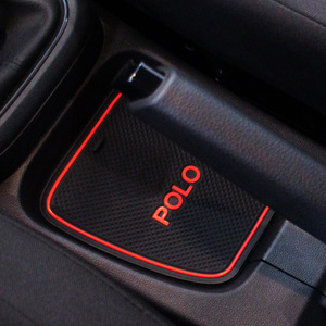 Cuscinetti Slot per portiera auto per <span class=keywords><strong>Polo</strong></span> VW 2010-2017 tappetini per Console centrale portabicchieri inserti accessori interni - Product Image 4