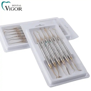 Kit di 6 Spatole per Composito Dentale, Strumenti per Riempimento in Resina con Testa Rivestita in Titanio o Oro - Product Image 6