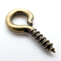 Crochets en fer en forme de neuf, de tailles variées, 100 pièces/sac, petites attaches à vis, accessoires de fabrication de bijoux DIY, sans nickel, haute qualité