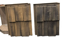 Tuiles en blocs modernes en polymère à grain de bois pour la décoration de villas et de murs, imperméables, durables, plus de 70 ans