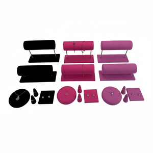 AURORA - Juego de Soportes de Exhibición para Collares de Jade, Soporte de Almacenamiento de Franela para Joyería Personalizada, 45 cm, Calidad 100% Garantizada de Fábrica - Product Image 1