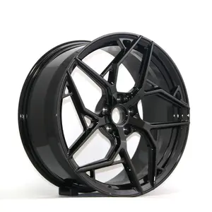 Kunden spezifische Beschichtung schwarz geschmiedete versetzte Räder 20 Zoll 5x112 5-Speichen-Leichtmetallrad