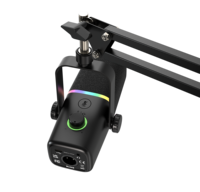 Nouveau Microphone Dynamique Cardioïde USB/XLR KD8Y+ RGB 2025 pour Podcast, Gaming et Streaming en Direct avec Bras Articulé